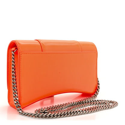 Balenciaga Shiny Box Calfskin Hourglass Chain Bag Fluo Orange 3 of 11