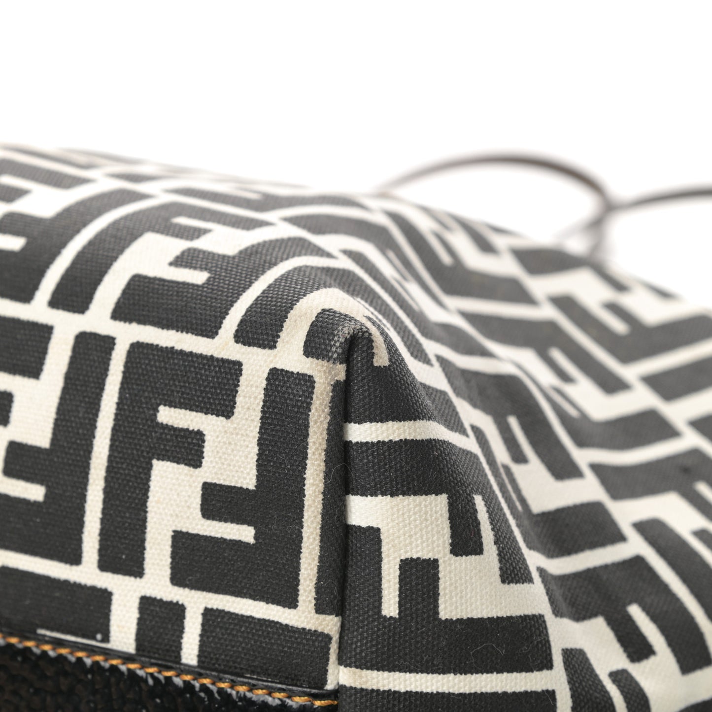 Canvas FF Roll Tote Black White