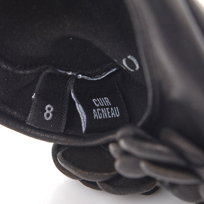 Chanel Lambskin Camellia Fingerless Gloves 8 Black 4 of 5