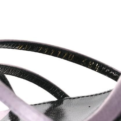 Saint Laurent Crepe Satin Baliqua 105 Ankle Strap Sandals 38.5 Poly Grey 8 of 9