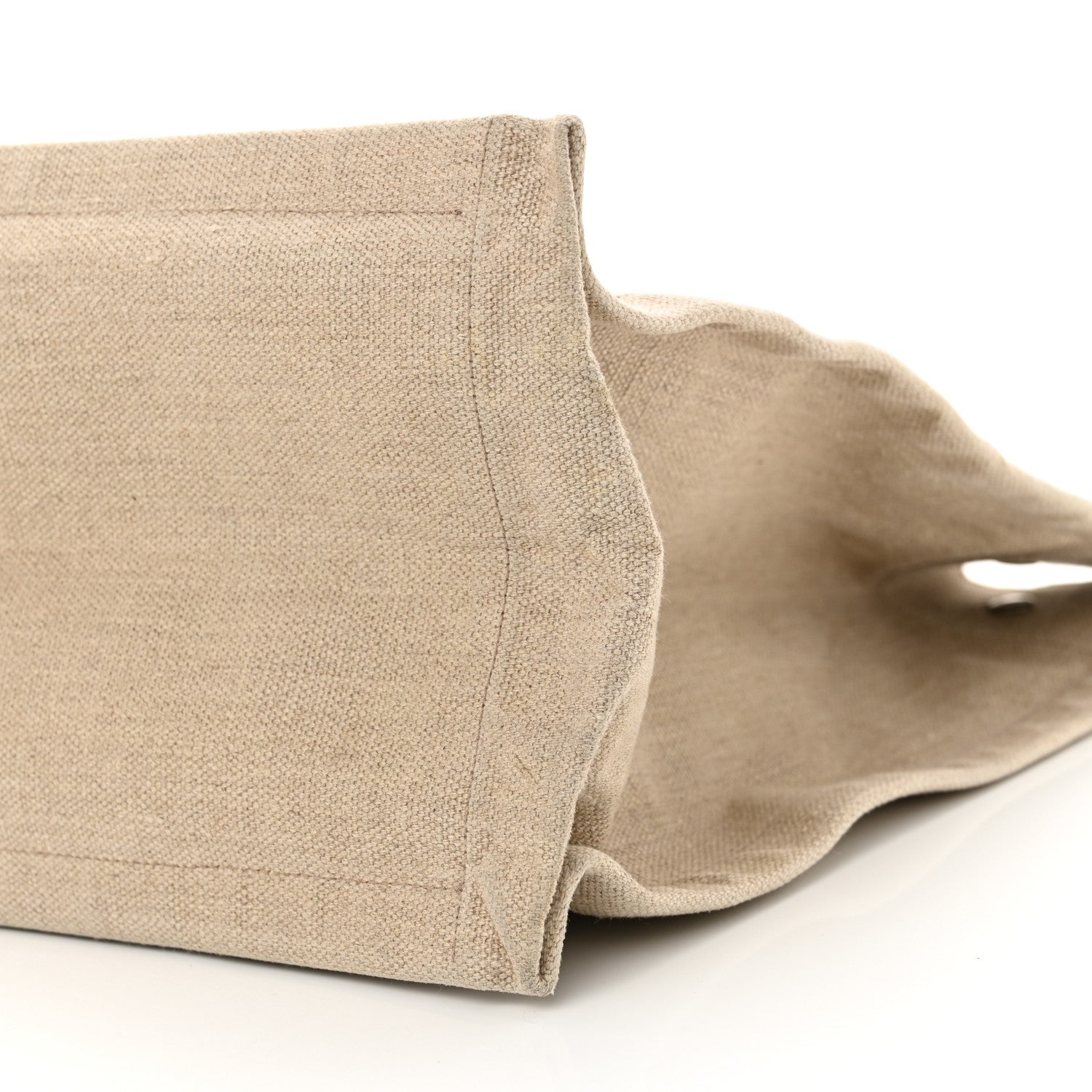 Saint Laurent Linen Calfskin Rive Gauche Tote Optic White 10 of 13