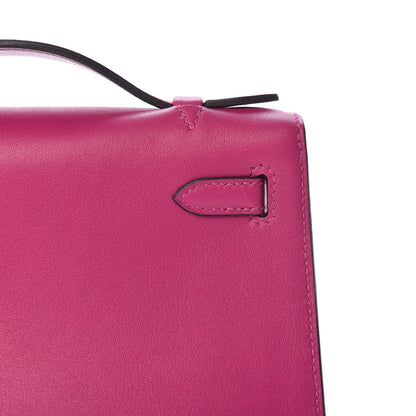 Hermes Swift Kelly Pochette Clutch Rose Pourpre 22 of 28