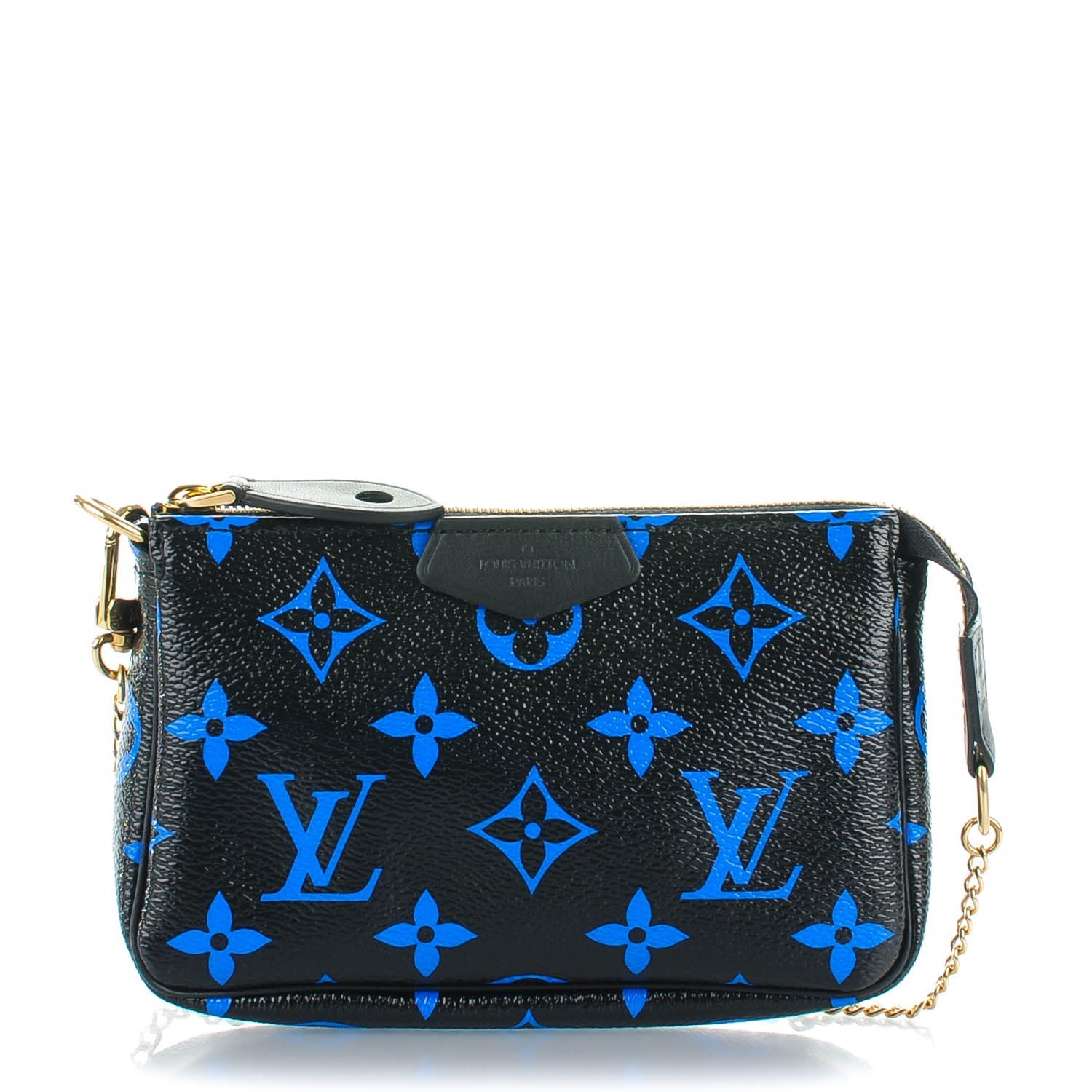Louis Vuitton Colored Monogram Mini Pochette Accessories Blue Black 1 of 7