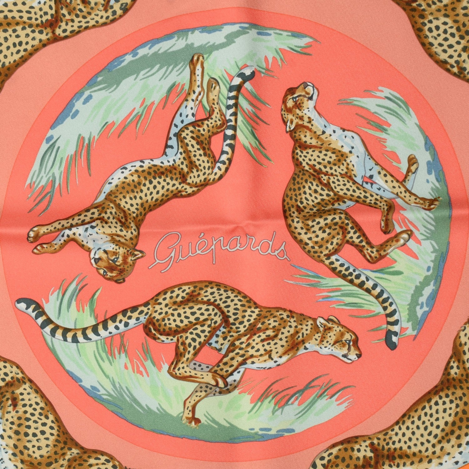 Hermes Silk Guepards Scarf 90 3 of 8