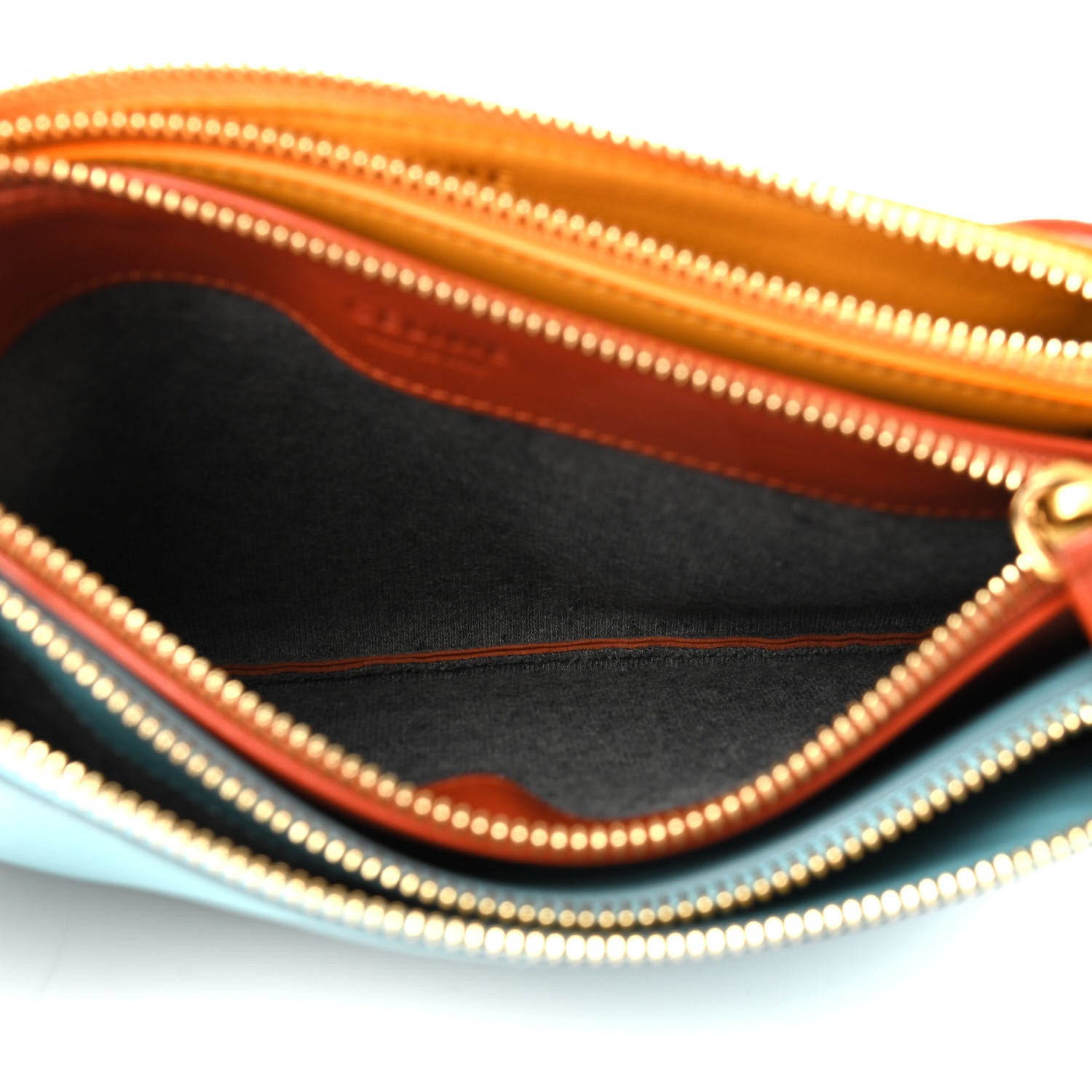Celine Lambskin Small Multicolor Trio Crossbody Bag Antarctic 6 of 11