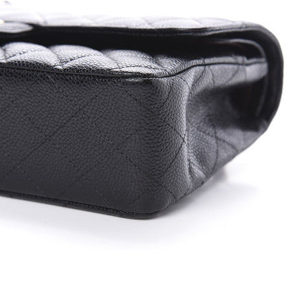 Chanel Caviar Quilted Medium Double Flap Black 10 of 11