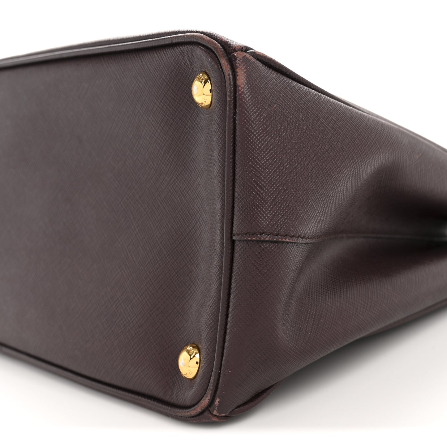 Saffiano Lux Medium Double Zip Tote Bordeaux