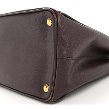 Prada Saffiano Lux Medium Double Zip Tote Bordeaux 9 of 18