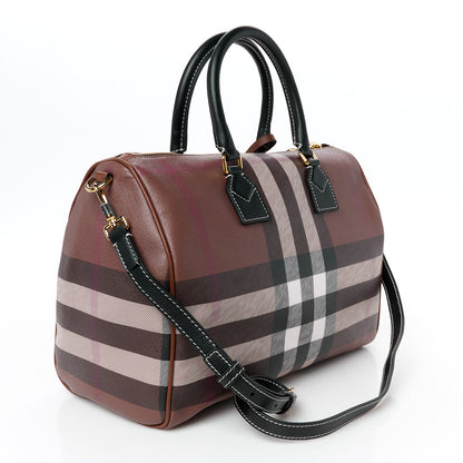 Burberry E-canvas Check Bowling Bag Dark Birch Brown 3 of 10