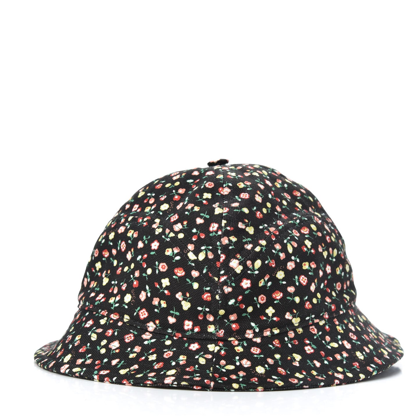 X LIBERTY OF LONDON Canvas Floral Print Bucket Hat XS Black Multicolor