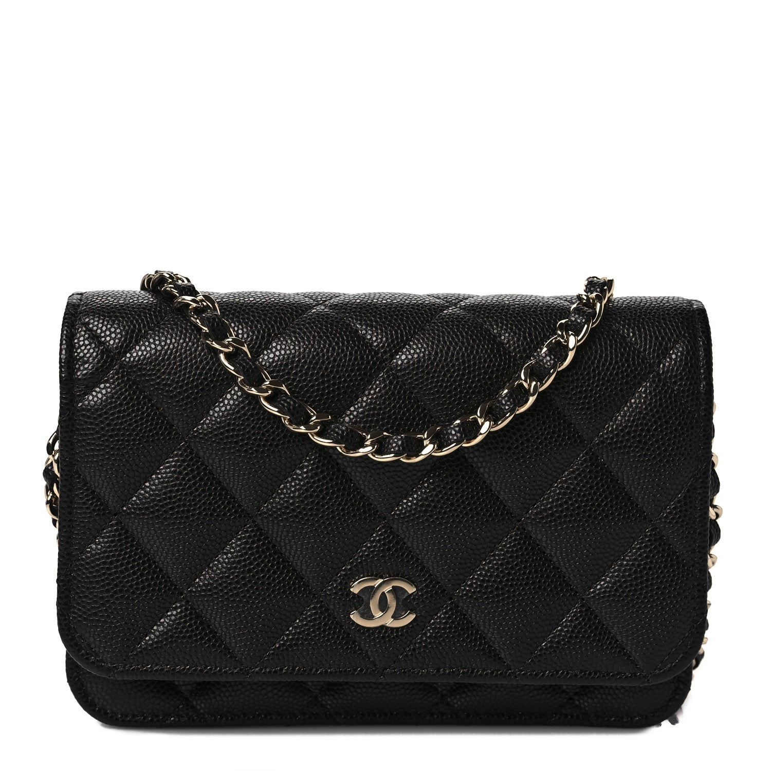 Chanel Caviar Quilted Mini Wallet On Chain WOC Black 1 of 11