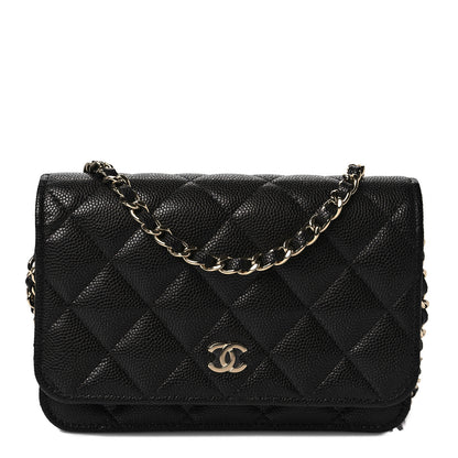 Chanel Caviar Quilted Mini Wallet On Chain WOC Black 1 of 11