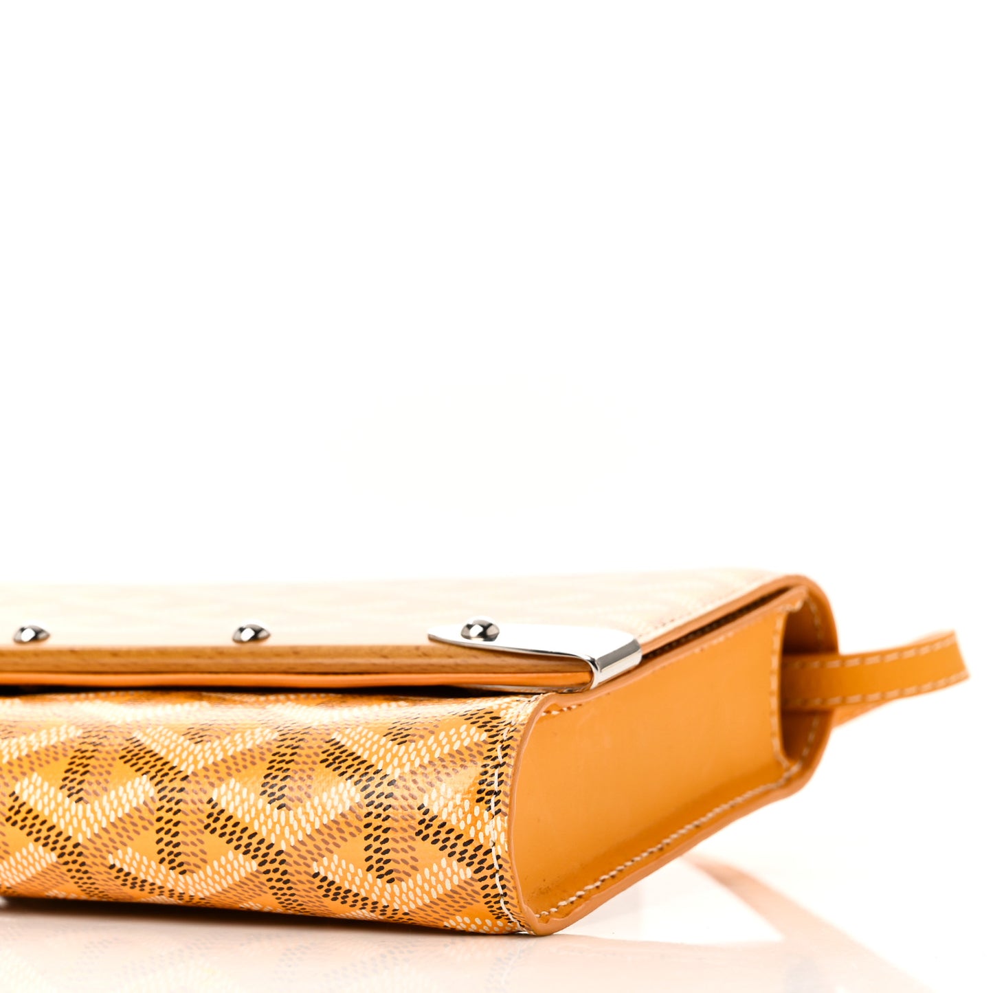 Goyardine Monte Carlo Bois Clutch With Strap Yellow