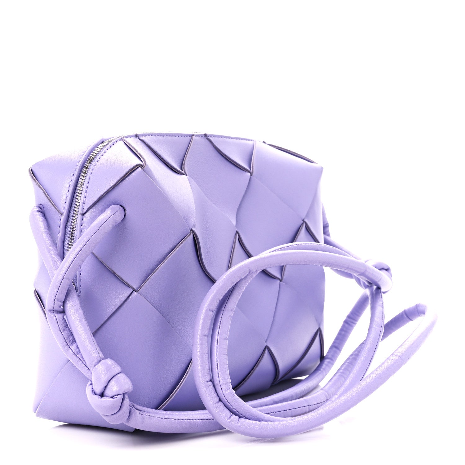 Bottega Veneta Lambskin Maxi Intreccio Small Cassette Camera Bag Wisteria 2 of 8