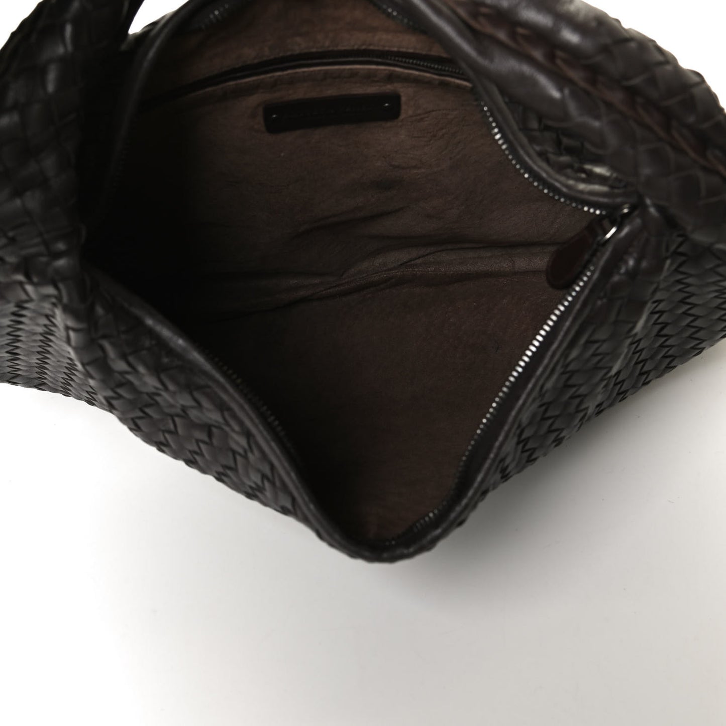 Nappa Intrecciato Medium Veneta Hobo Ebano