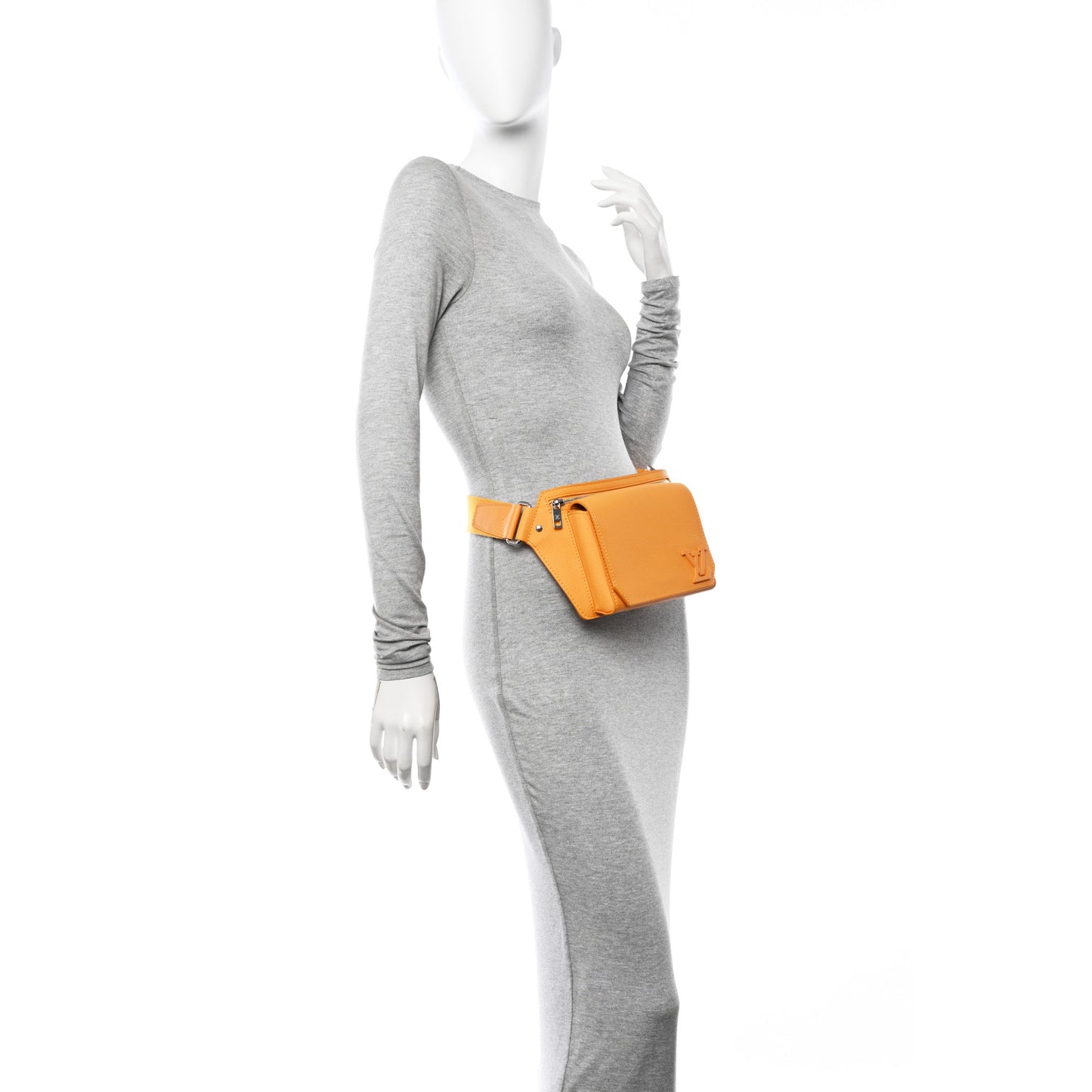 Grained Calfskin Aerogram Takeoff Sling Safran Yellow