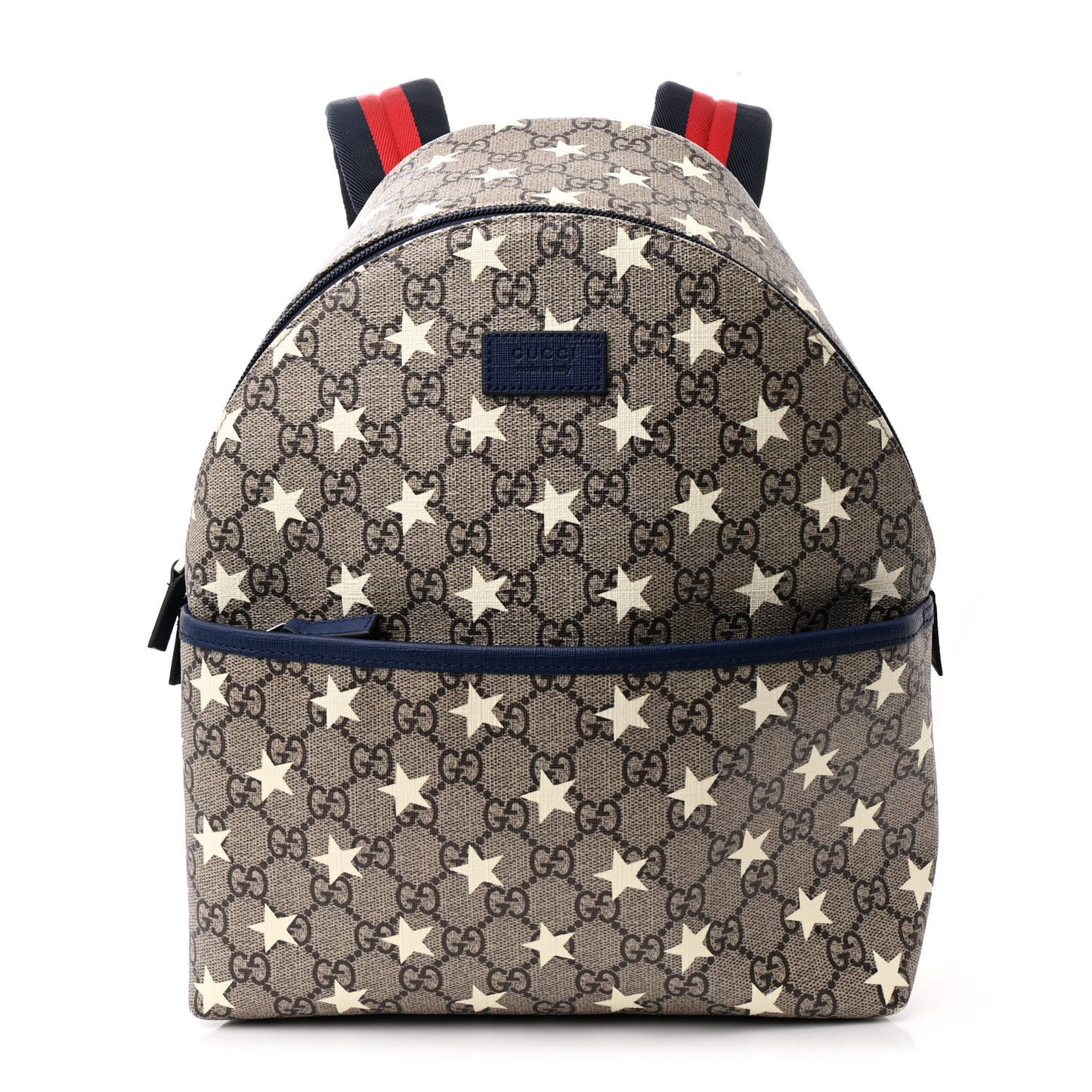 GG Supreme Monogram Stars Childrens Backpack Beige Ebony Yellow Royal