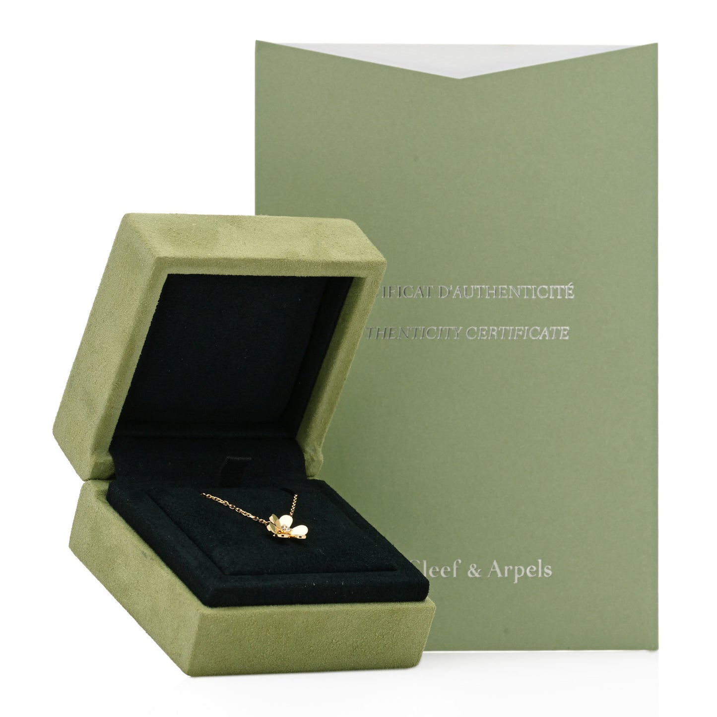 18K Yellow Gold Diamond Mini Frivole Pendant Necklace
