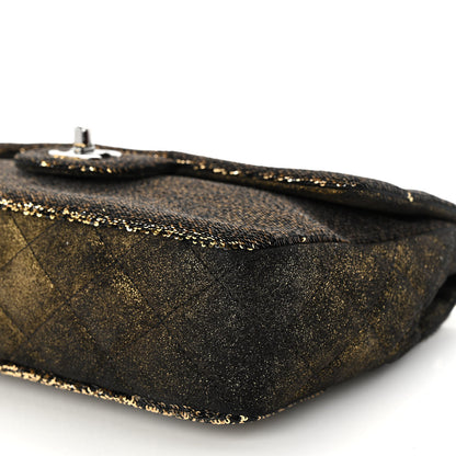 Chanel Sequin Suede Medium Flap Black Gold 9 of 9
