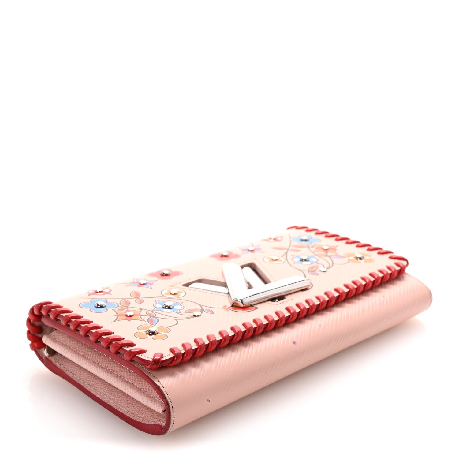 Louis Vuitton Epi Flowers Twist Wallet Rose Ballerine 4 of 7