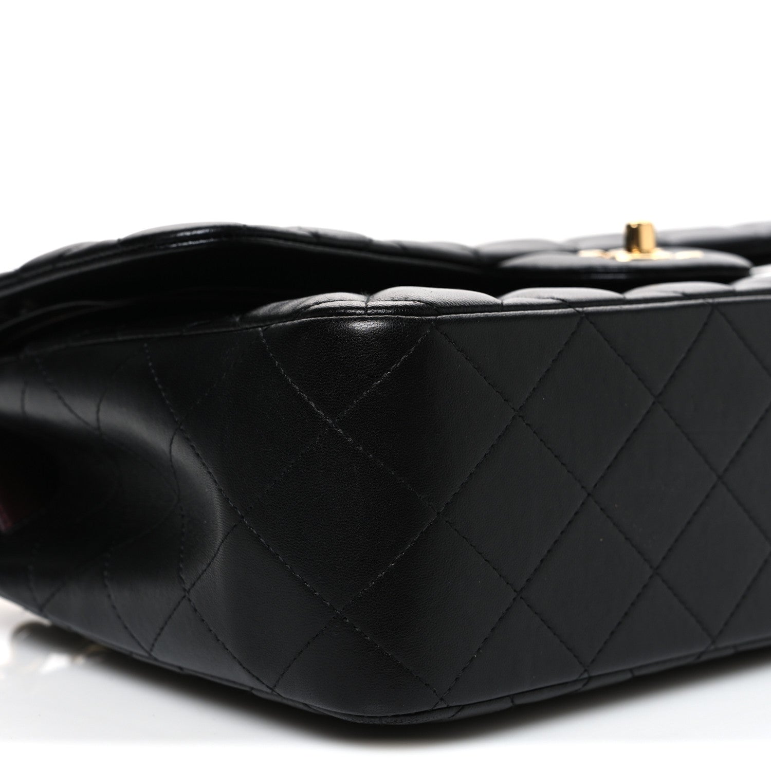 Chanel Lambskin Quilted Jumbo Double Flap Black 9 of 10