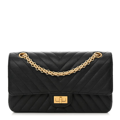 Chanel Sheepskin Chevron Quilted 2.55 Reissue 225 Flap Black 1 of 14