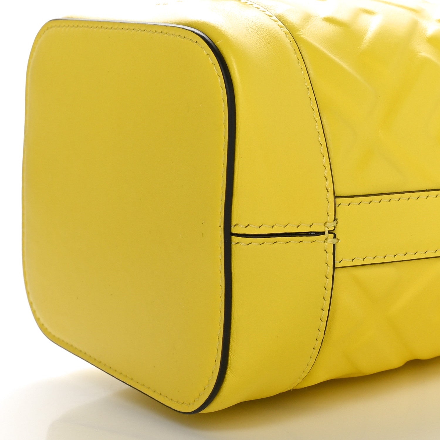 Fendi Vitello Liberty F is Fendi FF Embossed Mini Mon Tresor Bucket Bag Yellow 10 of 10