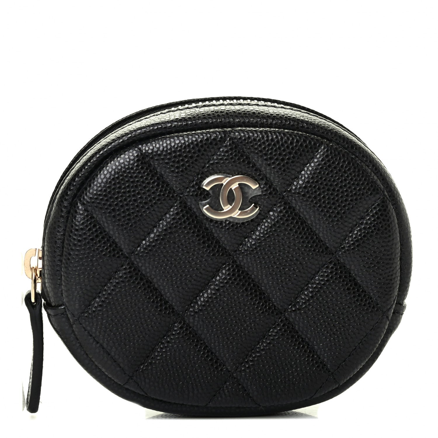 Chanel Caviar Quilted Zip Around Classic Coin Purse Black 1 of 4