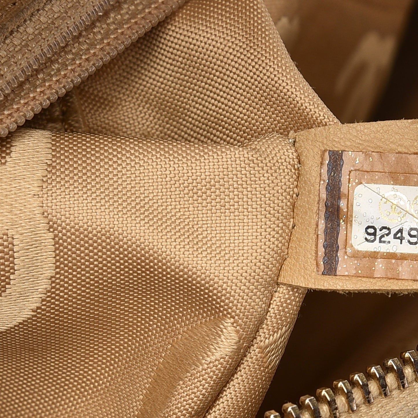 Lambskin Surpique Shoulder Bag Beige