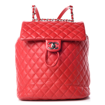 Chanel Lambskin Quilted Large Urban Spirit Backpack Red 1 of 9