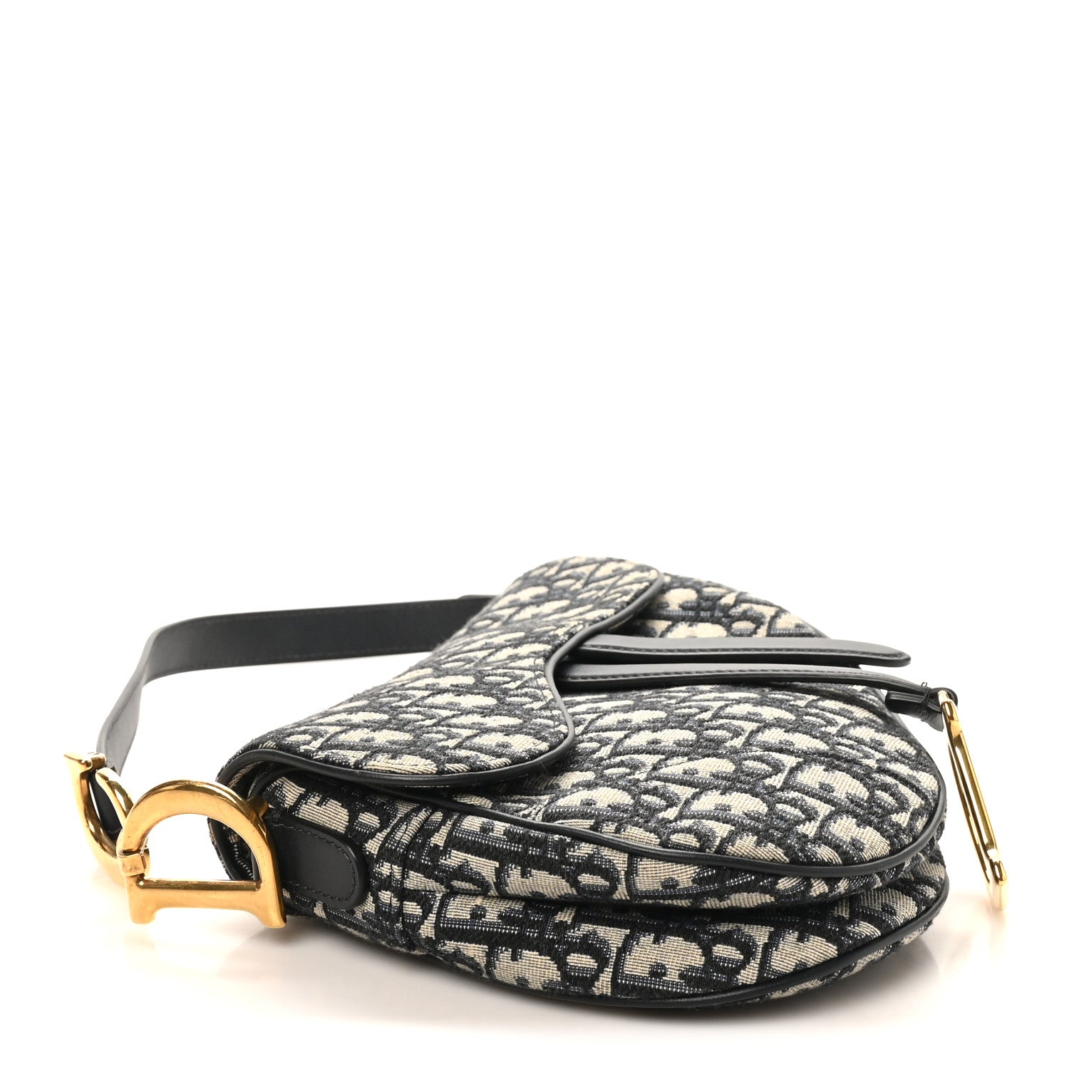 Christian Dior Oblique Saddle Bag Blue 4 of 10