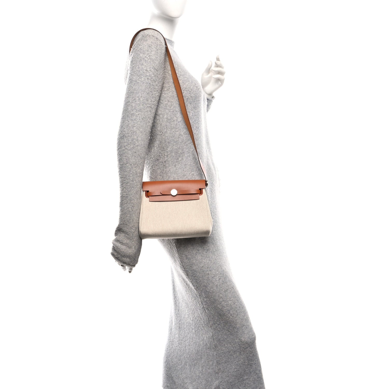 Hermes Military Toile Vache Hunter Herbag Zip Retourne 20 Ecru Beige Fauve 2 of 11