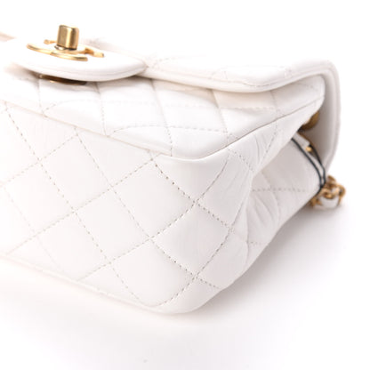 Chanel Lambskin Quilted Mini Pearl Crush Flap White 10 of 10