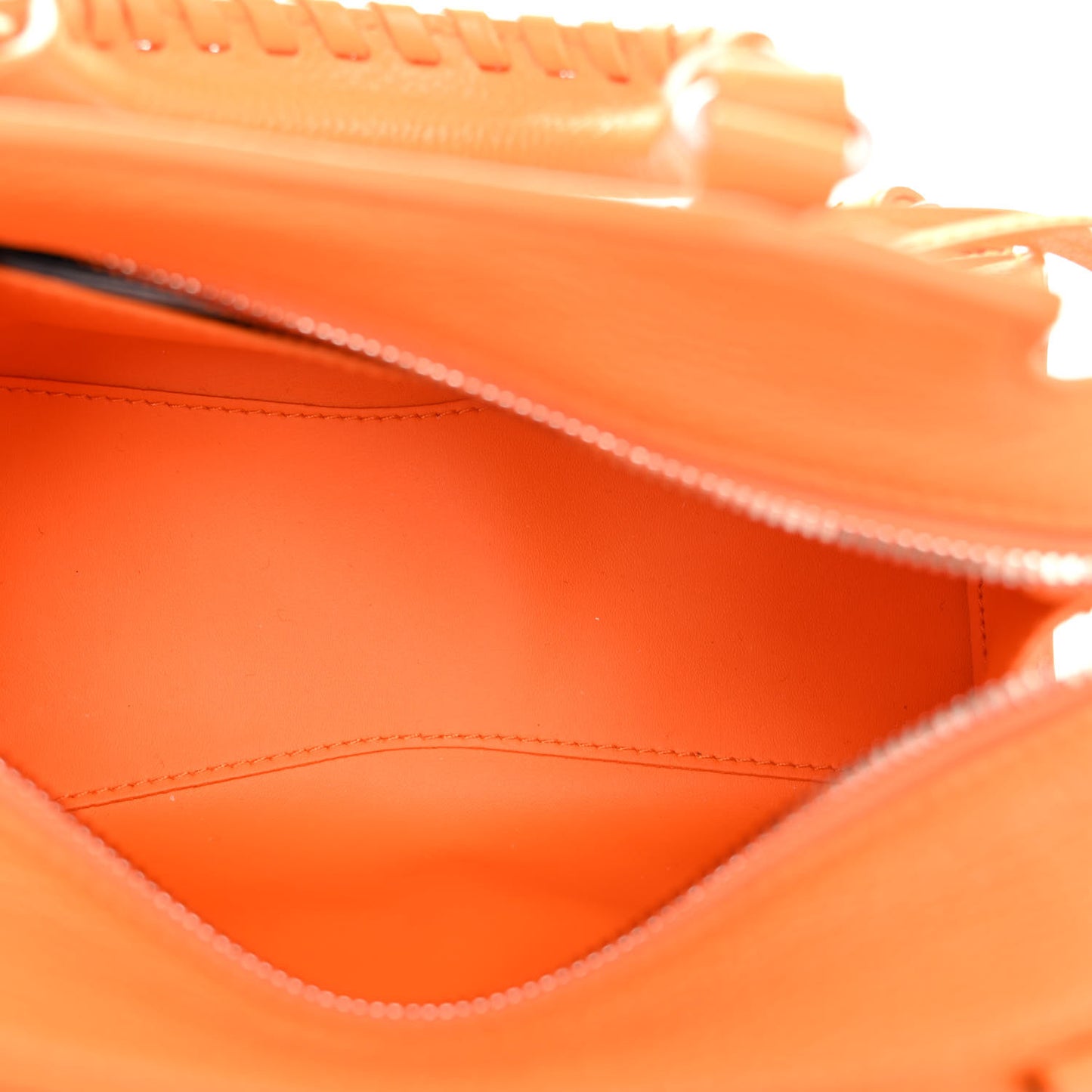 Grained Calfskin Neo Classic Silver Hardware Mini City Pop Orange