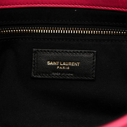 Saint Laurent Lambskin Suede Patchwork Monogram Medium Jamie Fuchsia 7 of 17