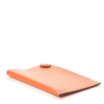 Hermes Chevre Mysore Tarmac PM Passport Holder Orange 4 of 8