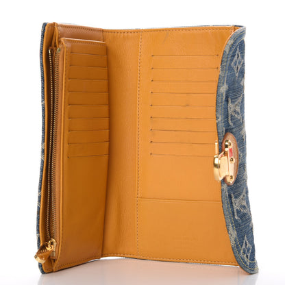Louis Vuitton Denim Amelia Wallet Blue 5 of 10
