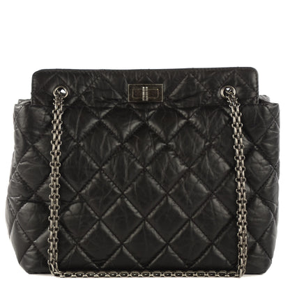 Chanel Aged Calfskin Quilted Reissue 2.55 Tote Black 1 of 8