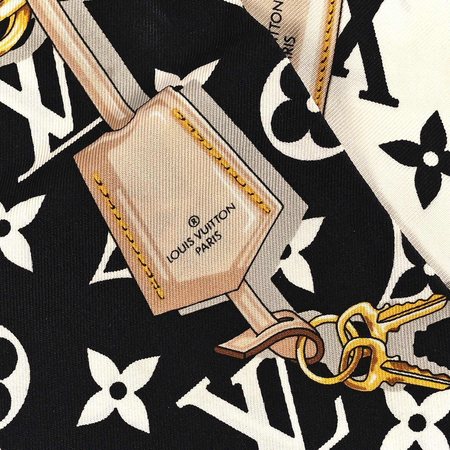 Silk Monogram Confidential Bandeau Black