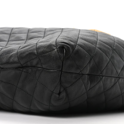 Saint Laurent Lambskin Quilted Maxi Icare Shopping Tote Black 9 of 10