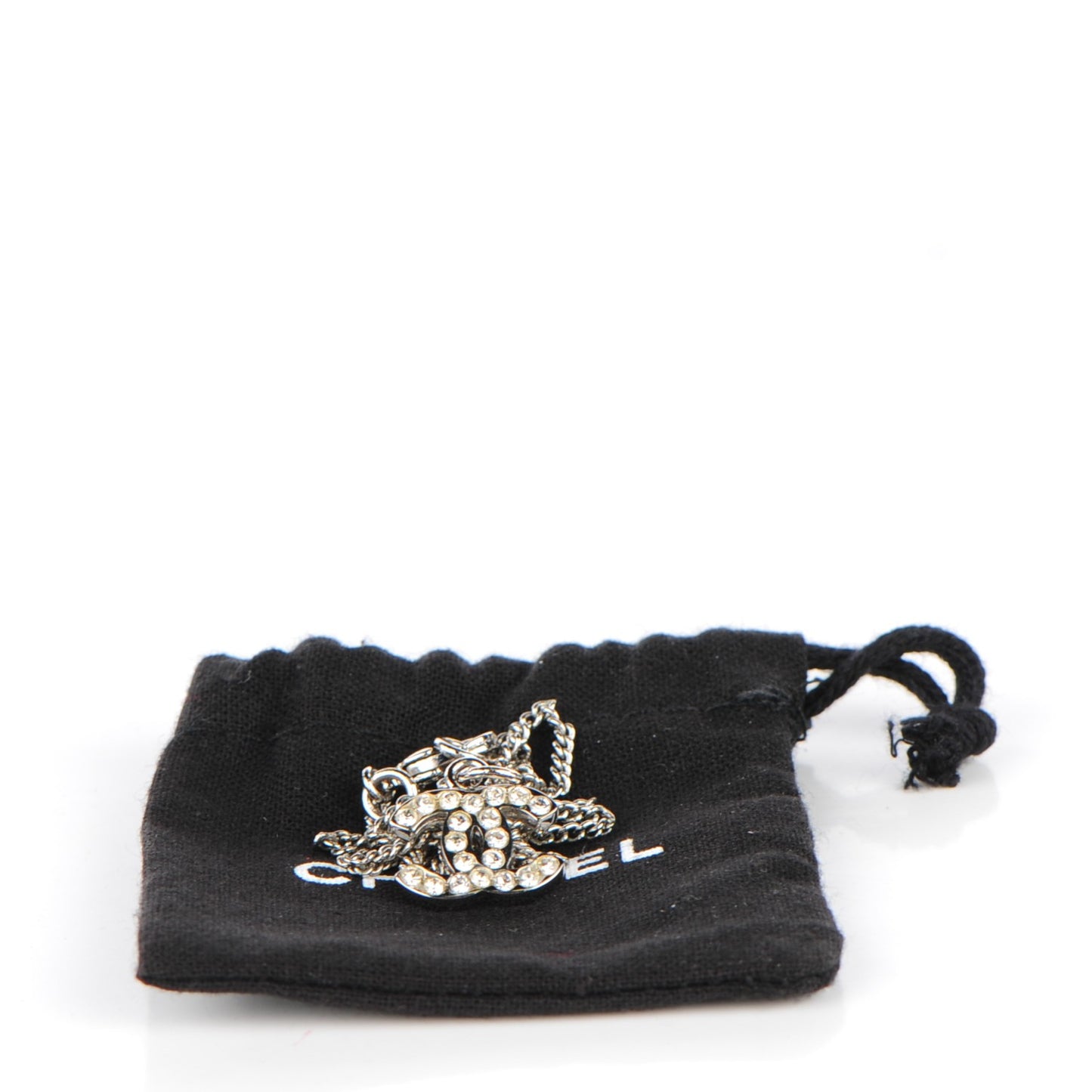 Crystal Timeless CC Necklace Silver
