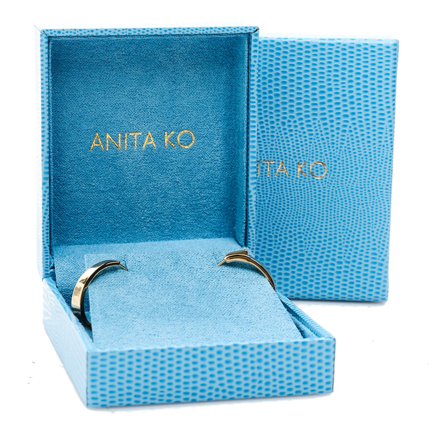 Anita Ko 18K Yellow Gold Classic Medium Meryl Hoop Earrings 4 of 4