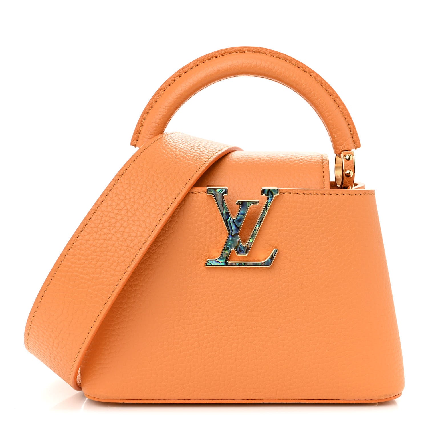 Louis Vuitton Taurillon Mini Capucines Safran Imperial 1 of 10