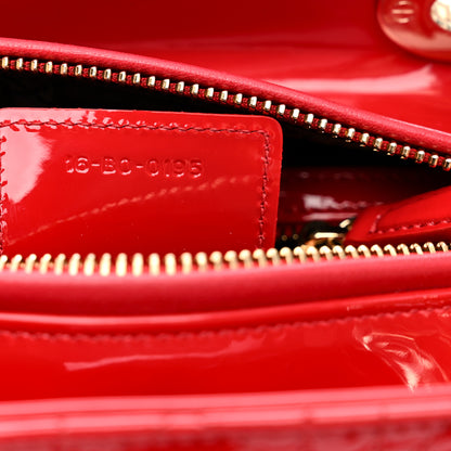 Christian Dior Patent Cannage Medium Lady Dior Red 7 of 10