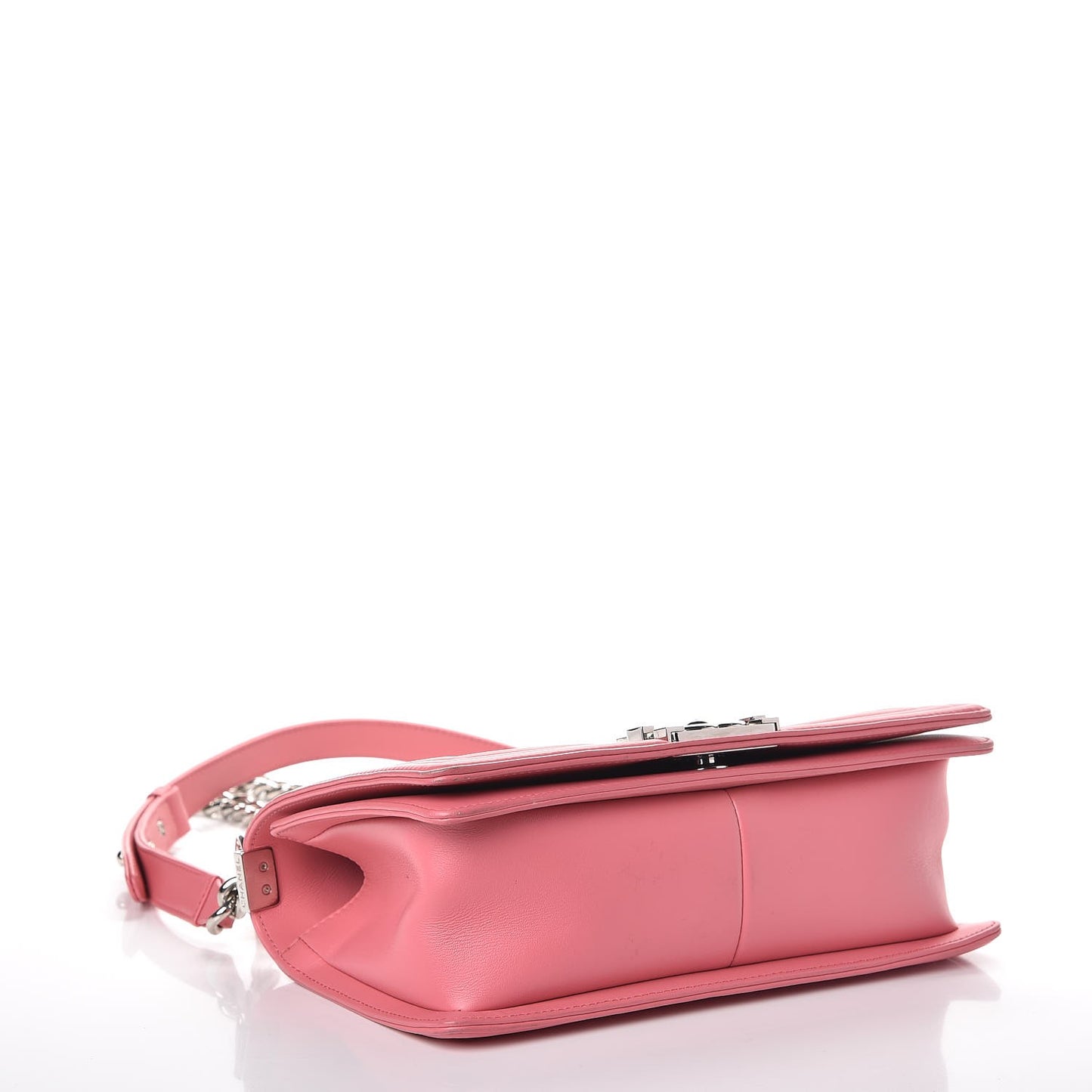 Calfskin Chevron Quilted Medium Boy Flap Pink