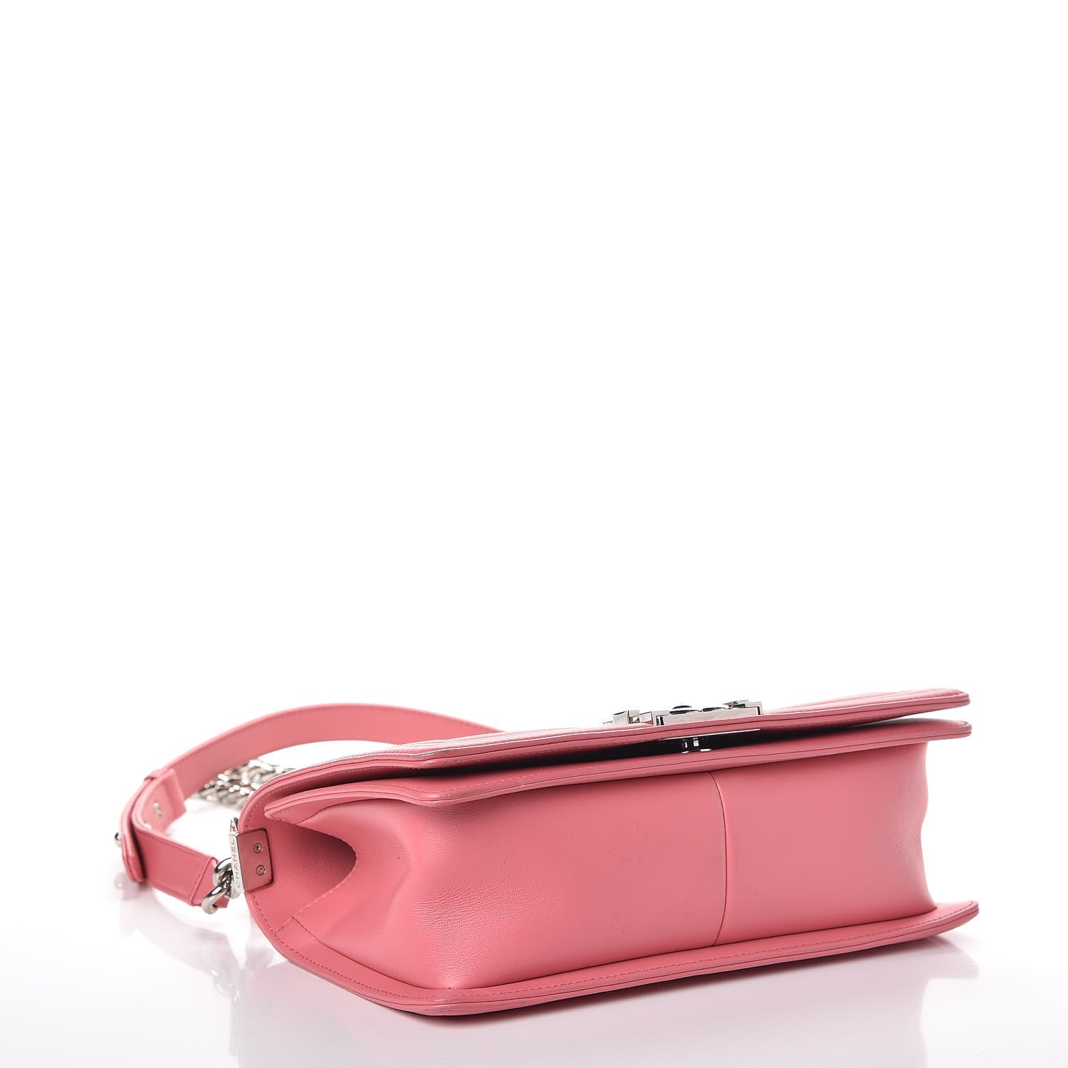 Chanel Calfskin Chevron Quilted Medium Boy Flap Pink 4 of 14