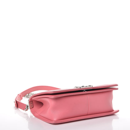 Chanel Calfskin Chevron Quilted Medium Boy Flap Pink 4 of 14