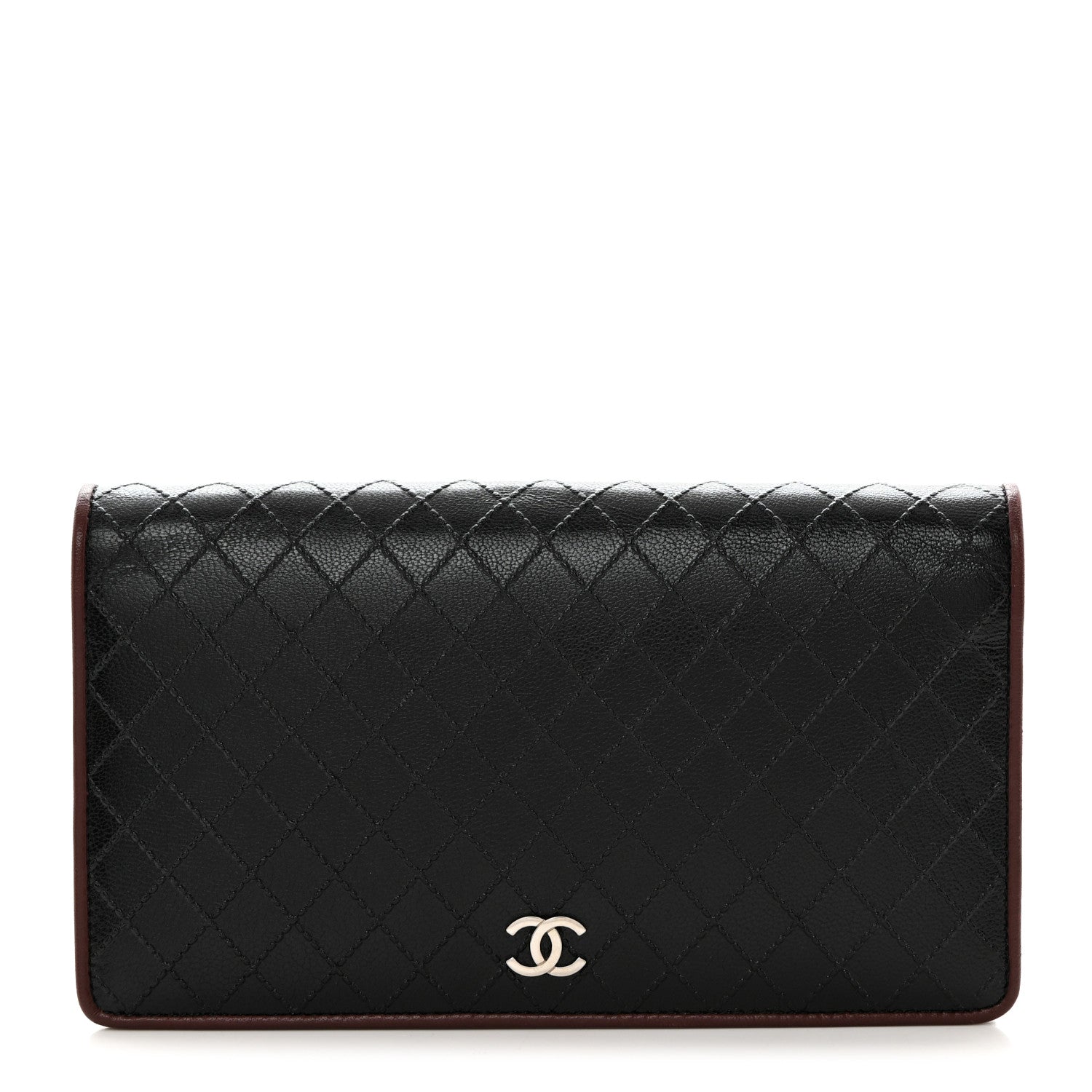 Chanel Goatskin Quitled Yen Wallet Black 1 of 10