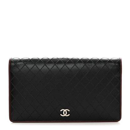 Chanel Goatskin Quitled Yen Wallet Black 1 of 10