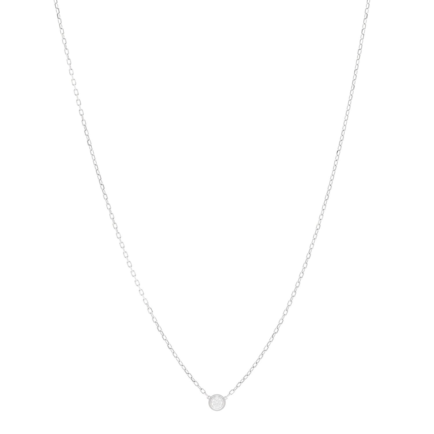 Cartier 18K White Gold Diamond SM D'Amour Pendant Necklace 1 of 5